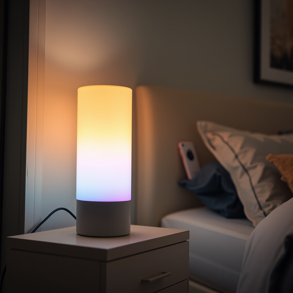 smart lamp in action