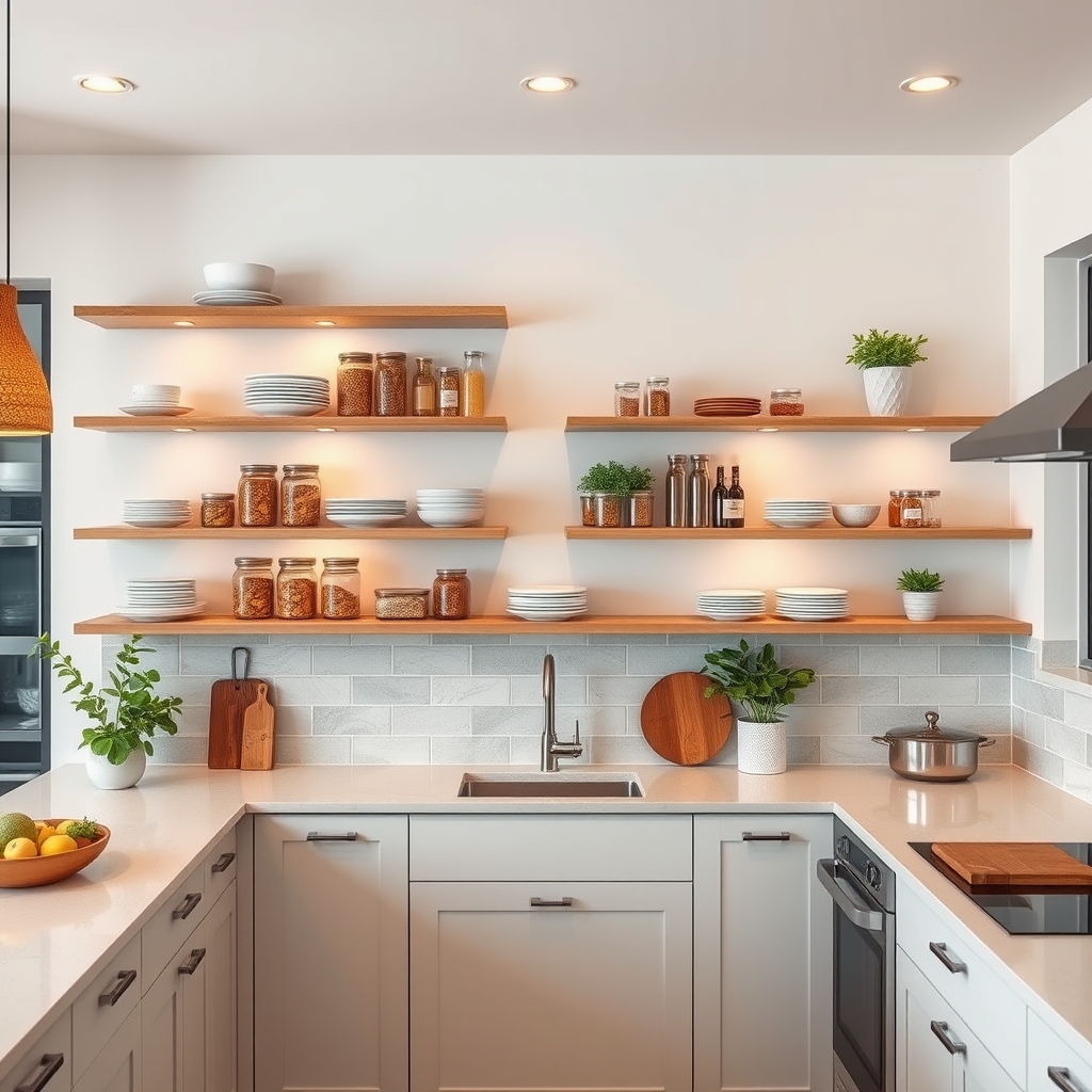 Floating shelves kitchen - Illustration 3