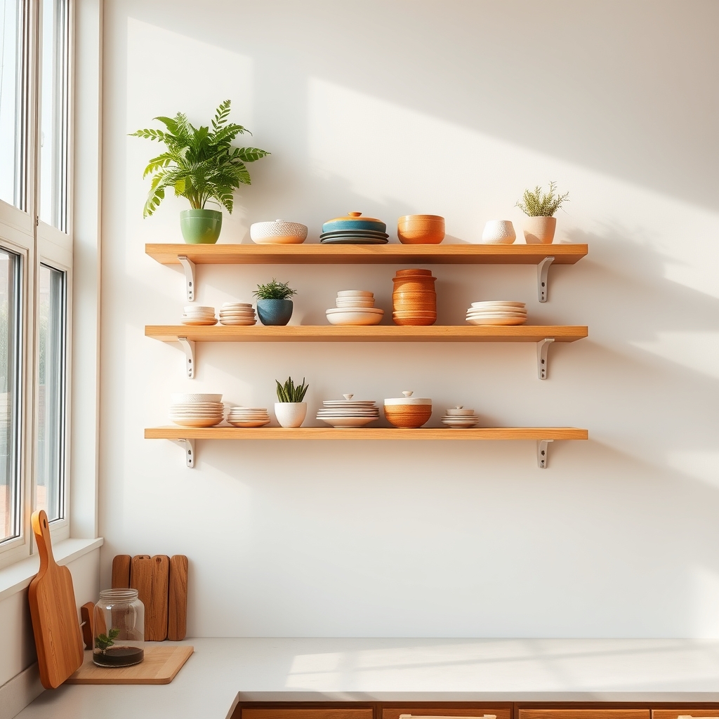 Floating shelves kitchen - Illustration 1