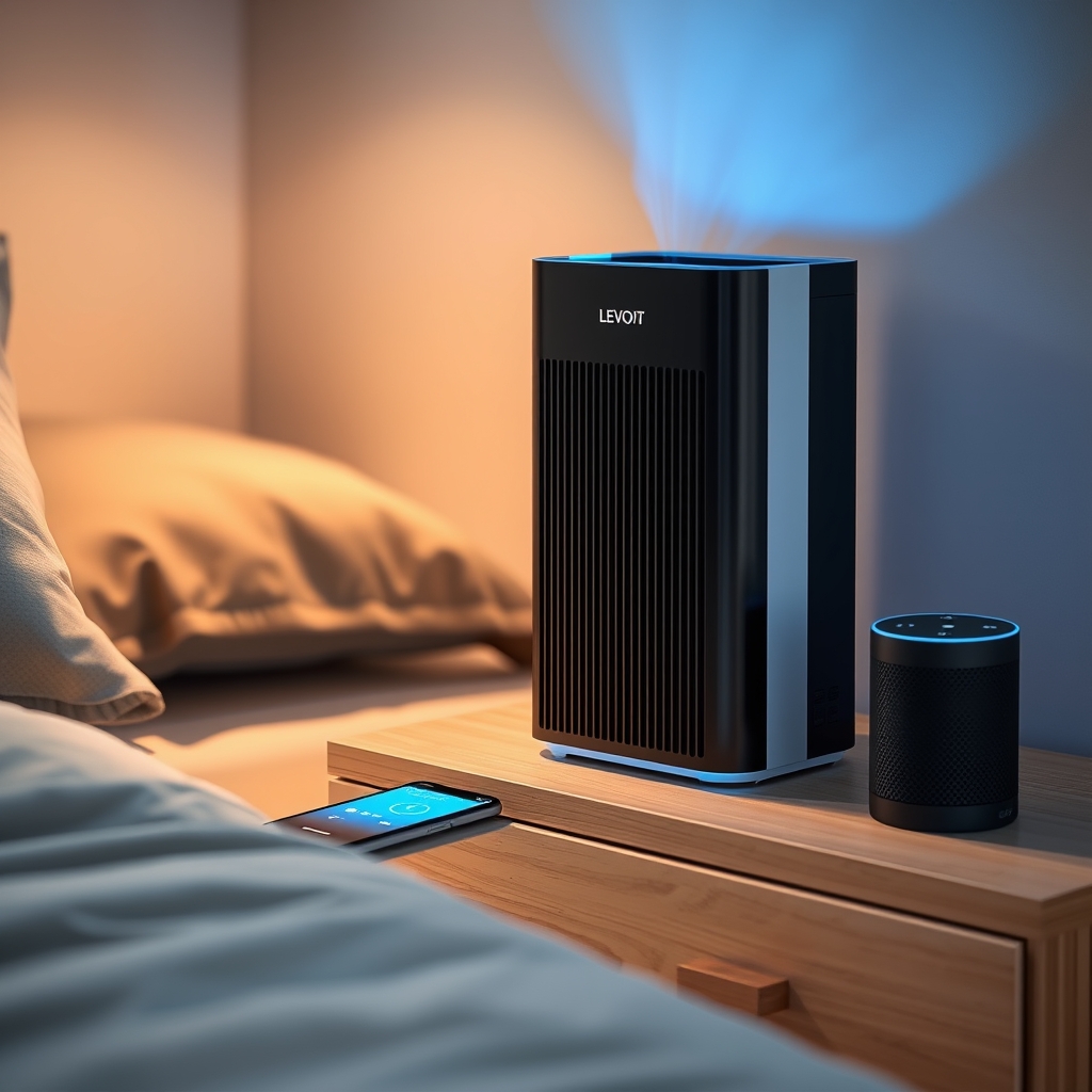 air purifier in action