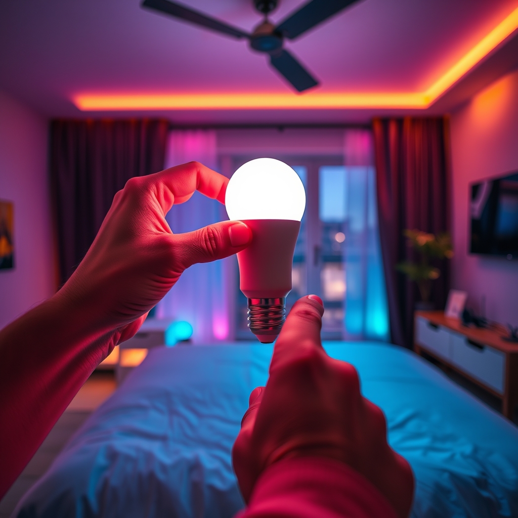 smart bulbs in action