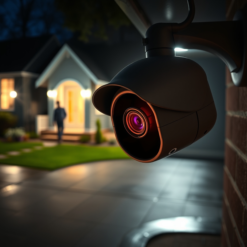 security camera in action