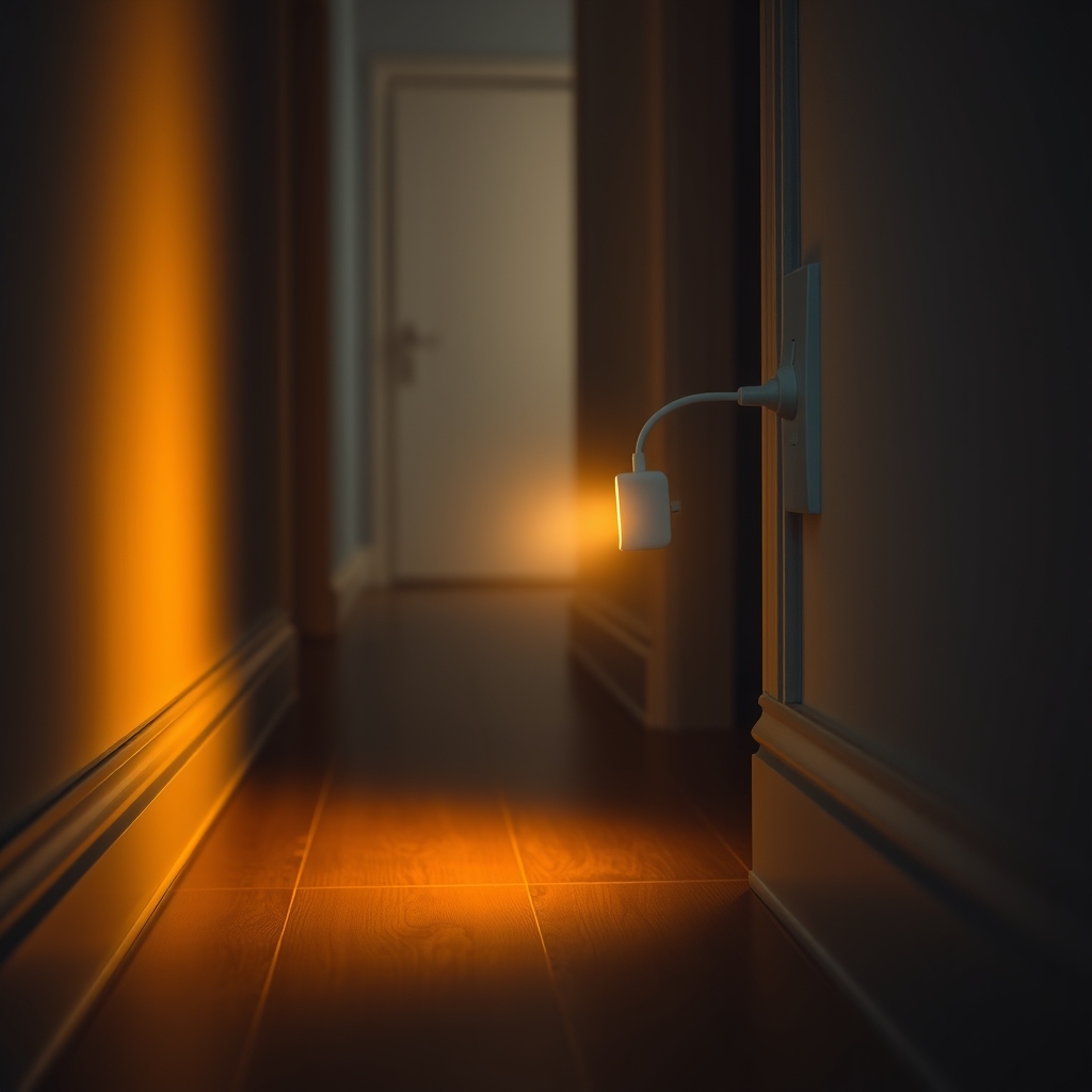 amber nightlight in action