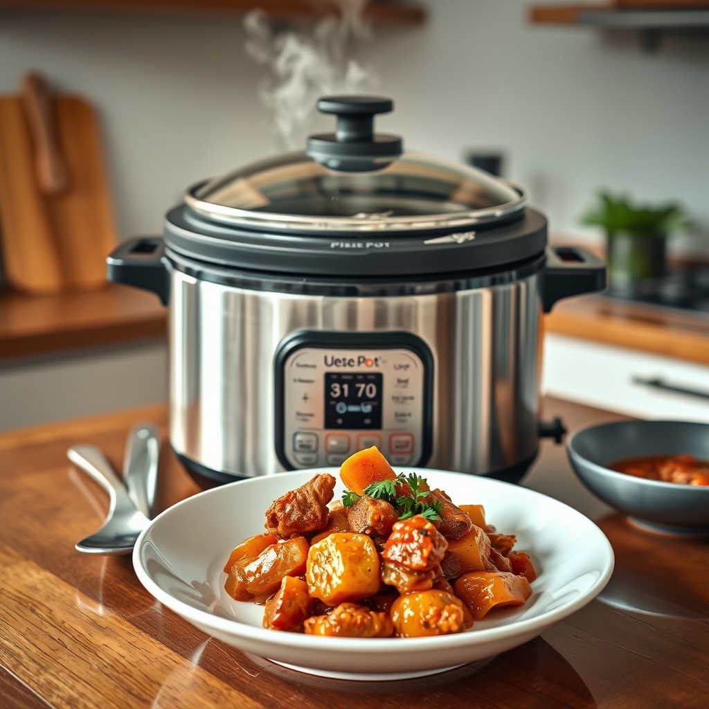 pressure cooker in action