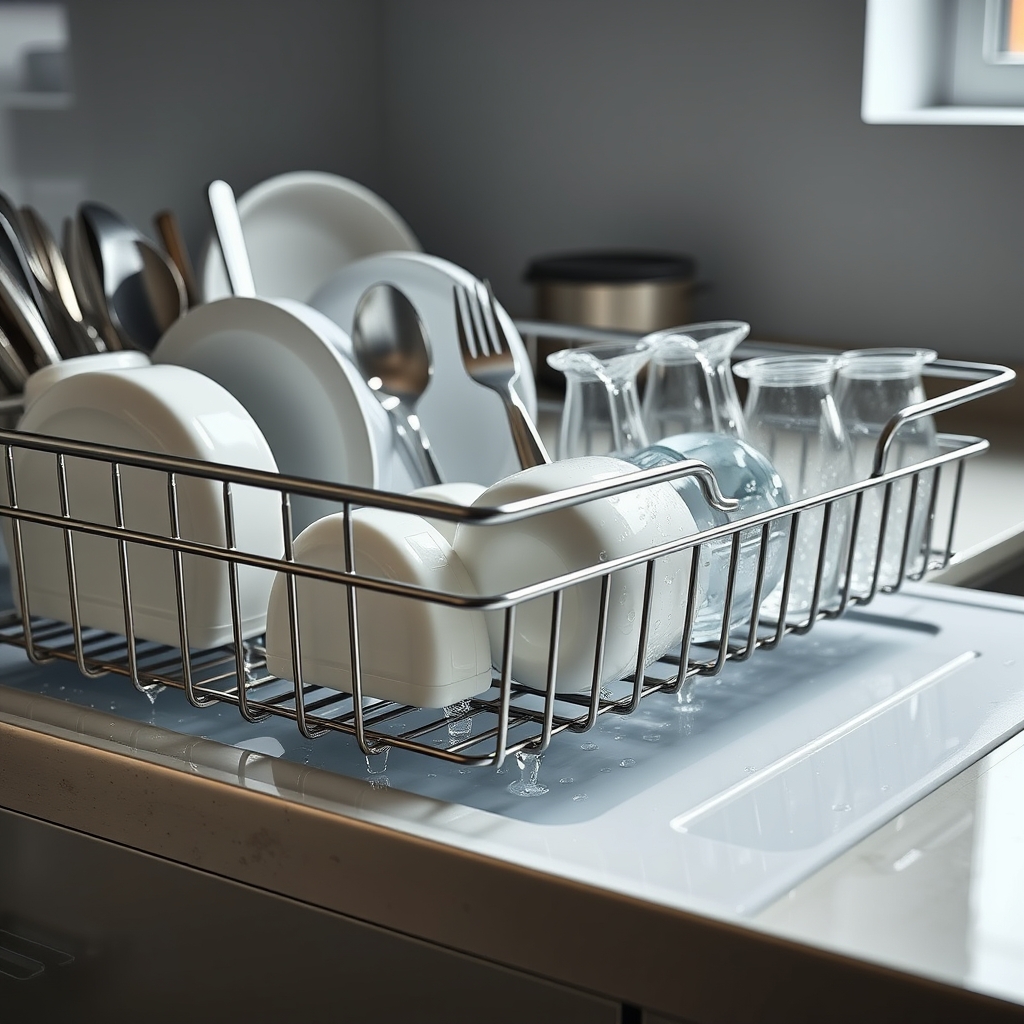 dish rack in action