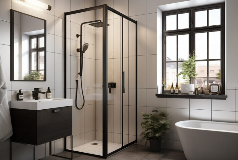 small bathroom with modern style ai generated TheHomeQuality