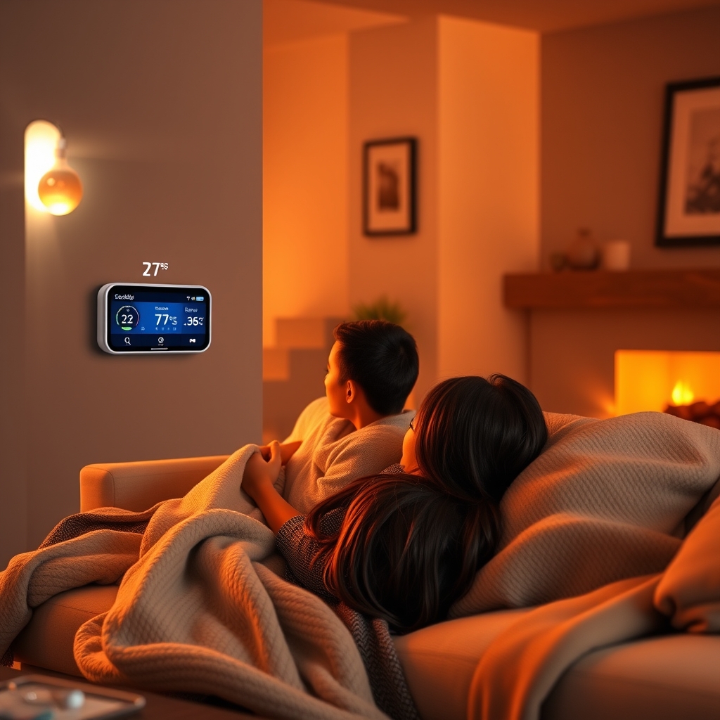 programmable thermostat in action