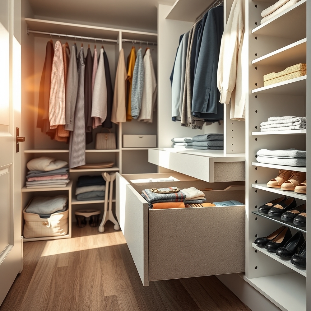 fabric drawers in action