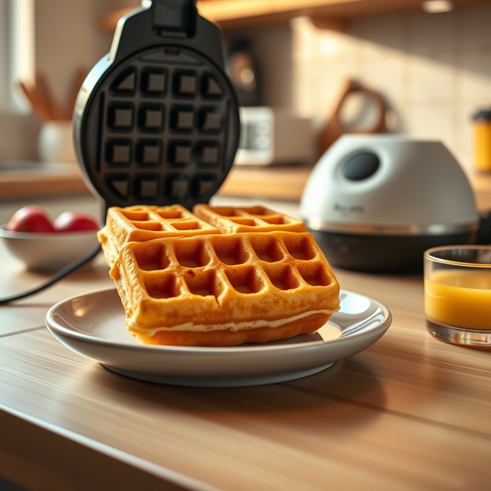 mini waffle in action