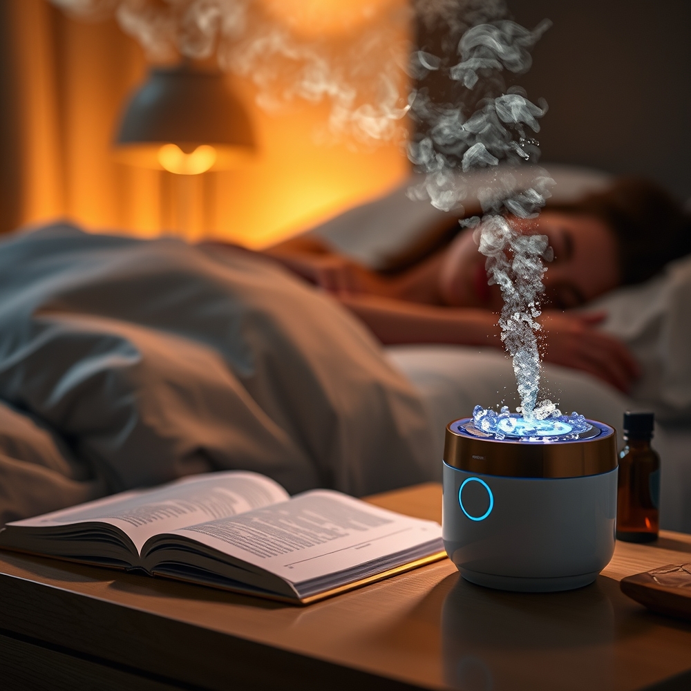 ultrasonic humidifier in action
