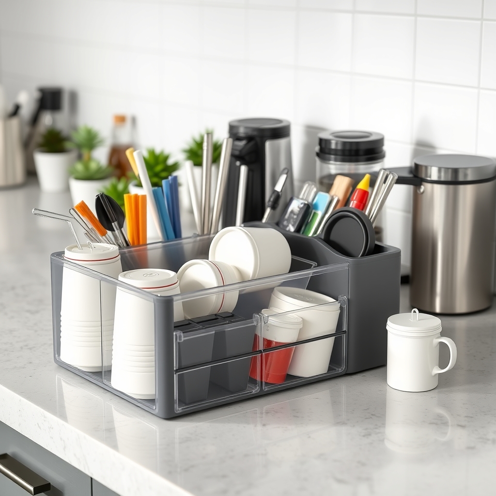 coffee organizer in action