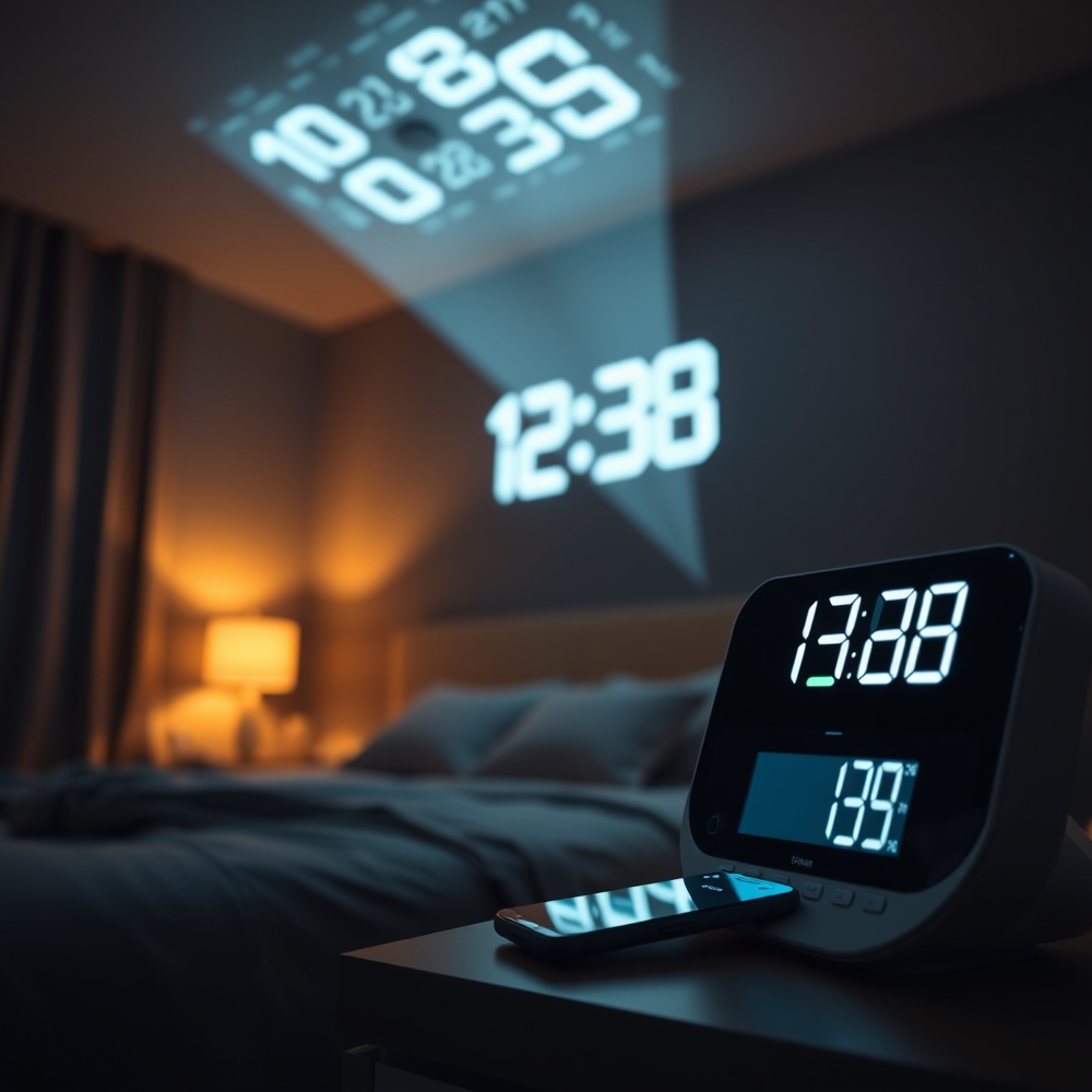 projection clock in action