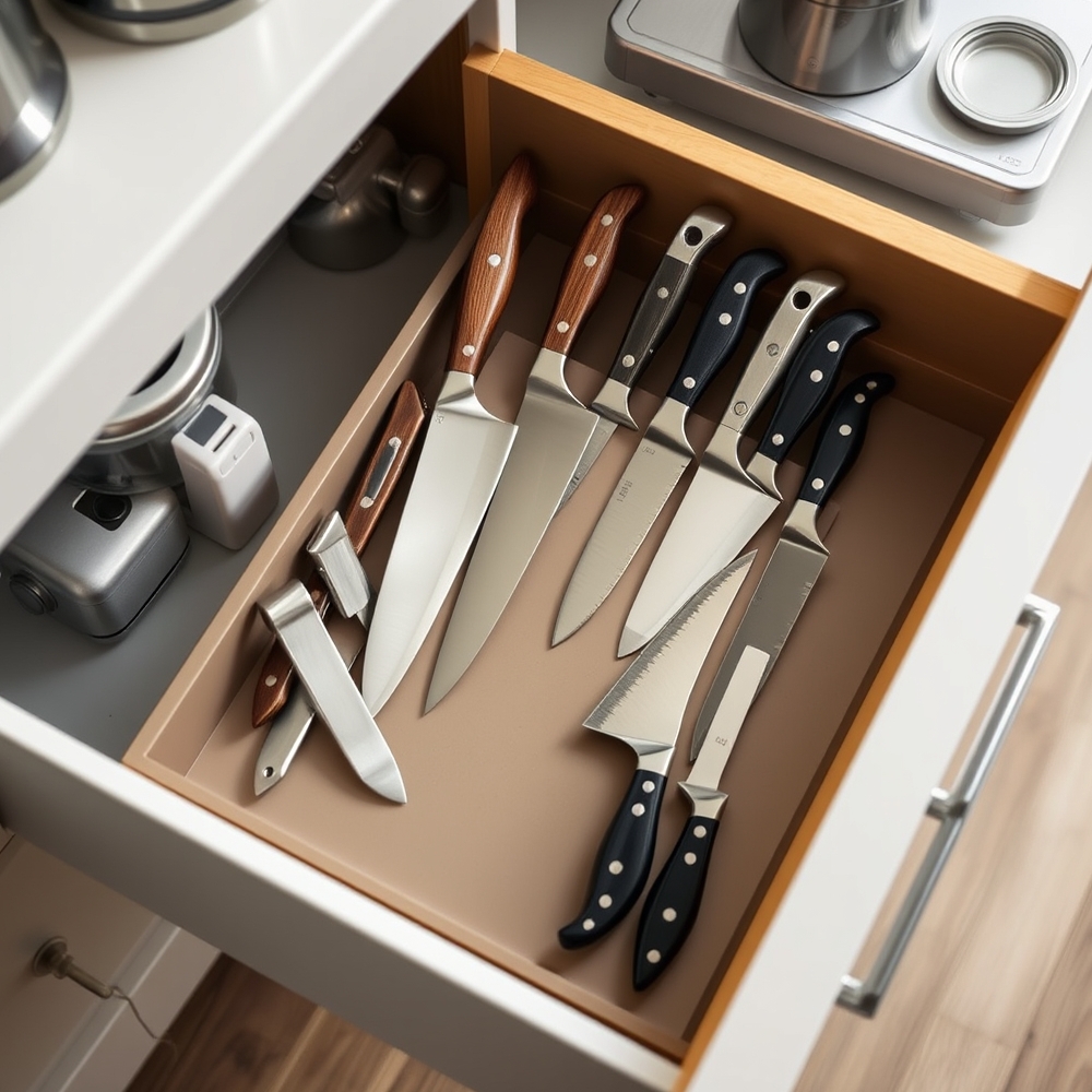 knife organizer in action