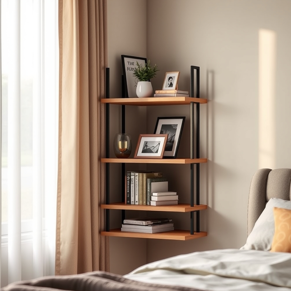 corner shelf in action
