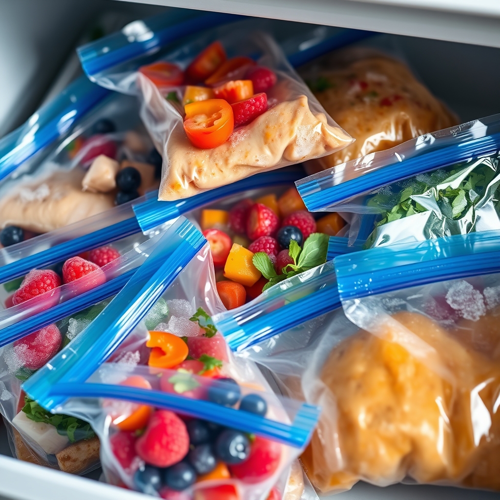Freezer bags in action
