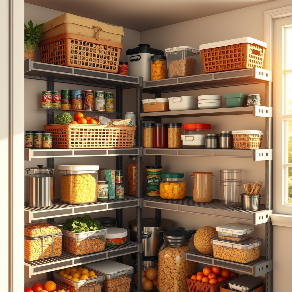 plastic shelving in action