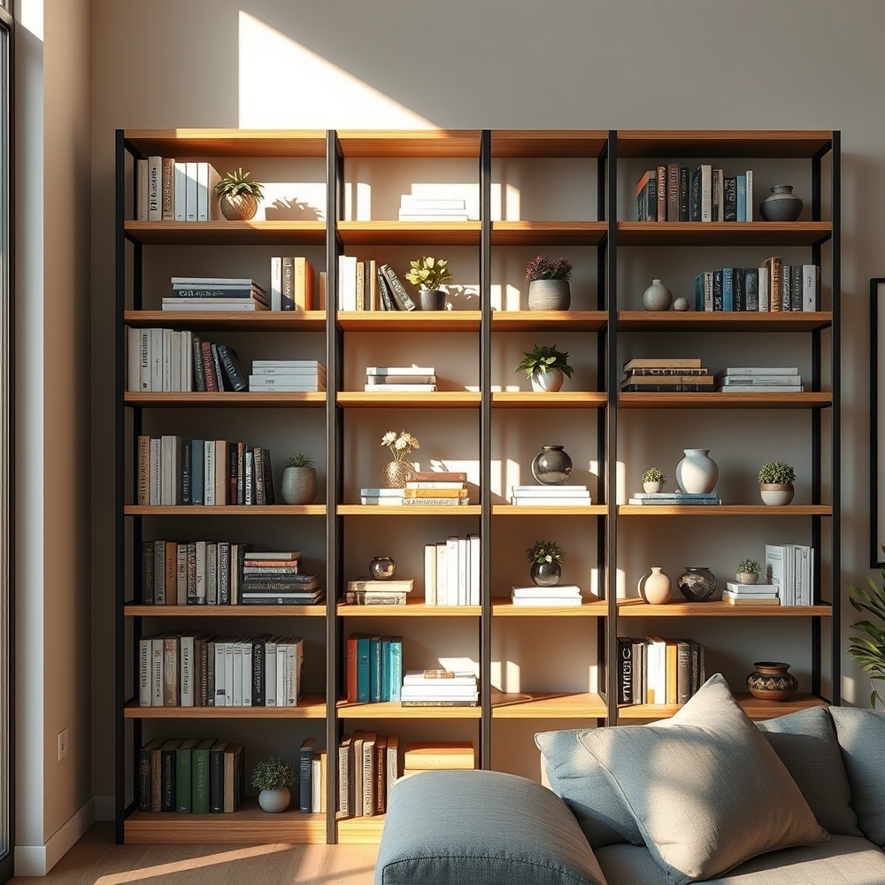 tall bookcase in action