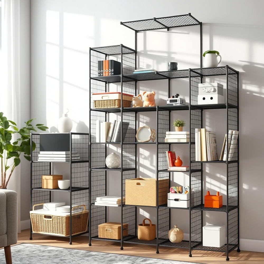 wire shelving in action