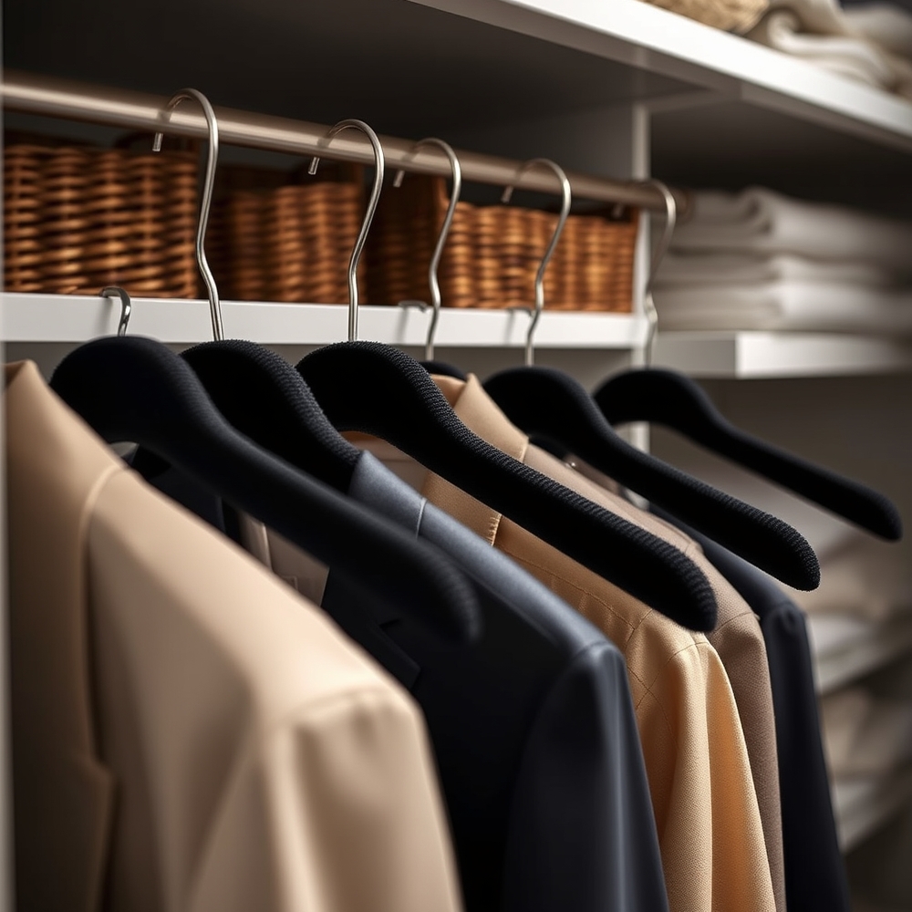 Velvet Hangers: 10 Ultimate Steps For Amazing Closet Organization In 2026 2 velvet hangers in action