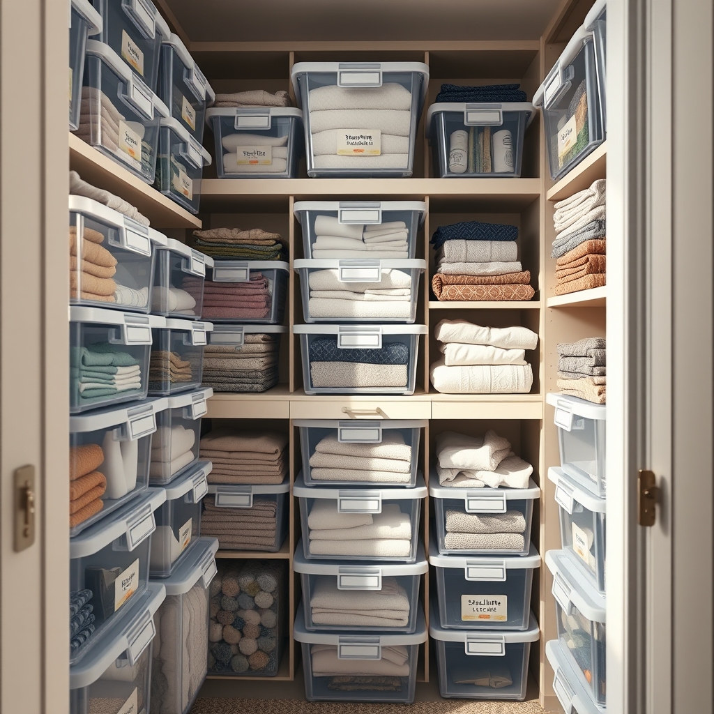 storage bins in action