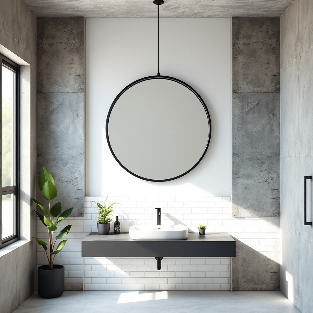 round mirror product view