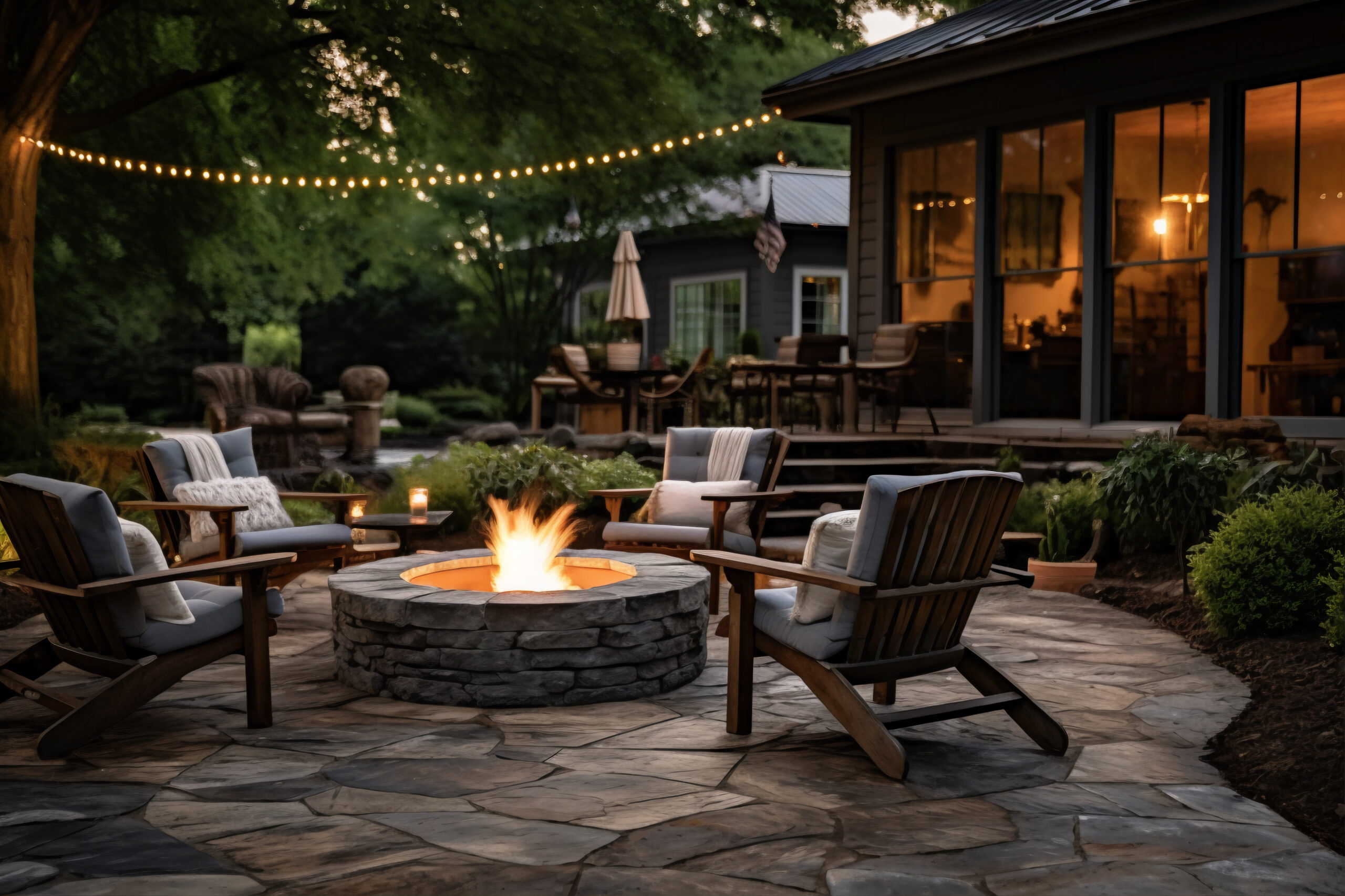 rustic patio furniture house deck with vegetation scaled TheHomeQuality