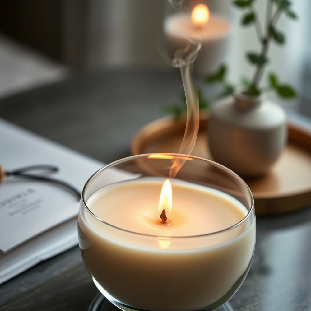 vanilla candle in action