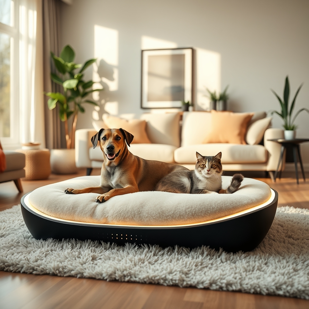 smart pet bed with temperature control - Illustration 1