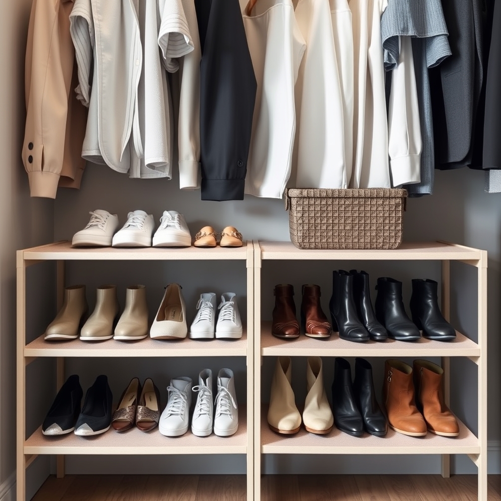 shoe organizer in action