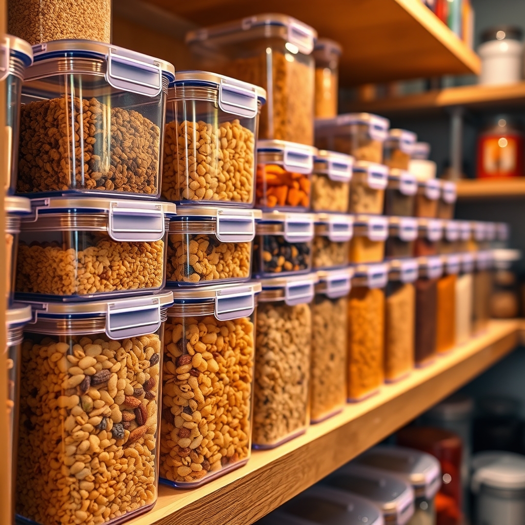 food containers in action