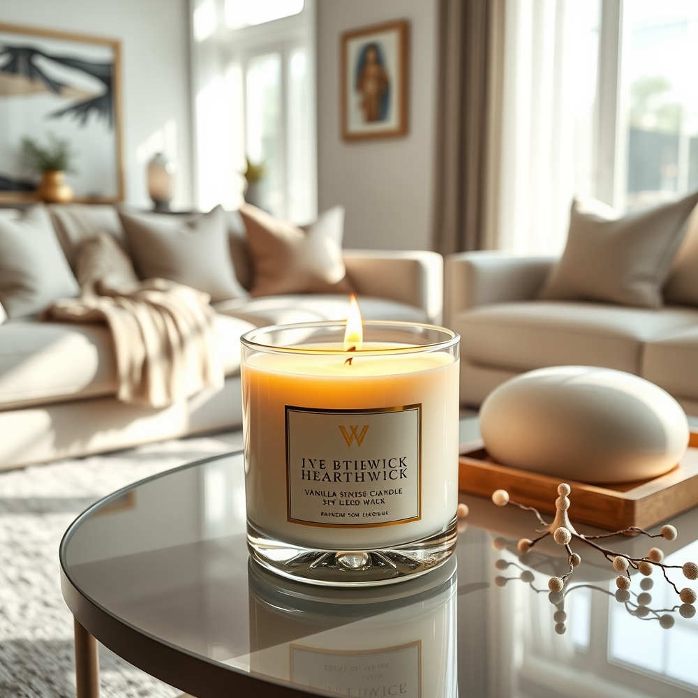 vanilla candle product view