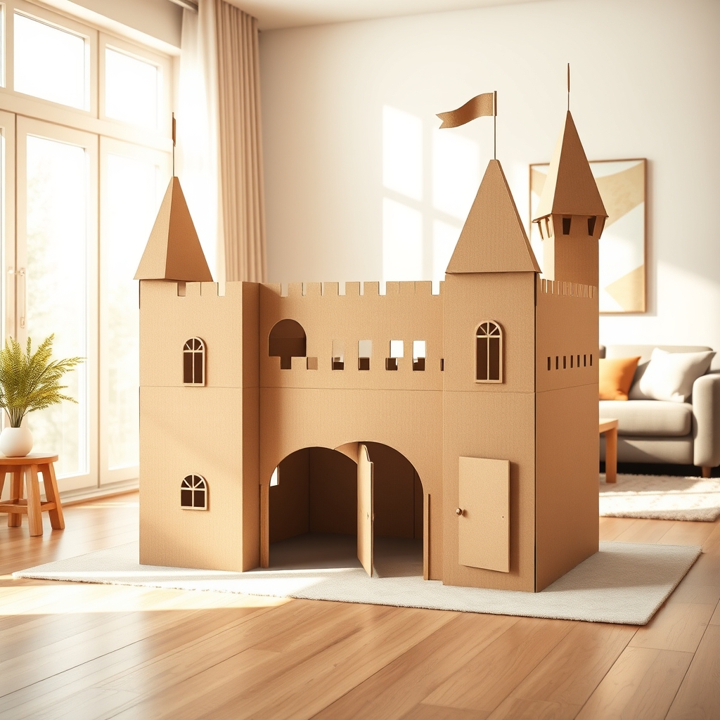 cardboard castle product view