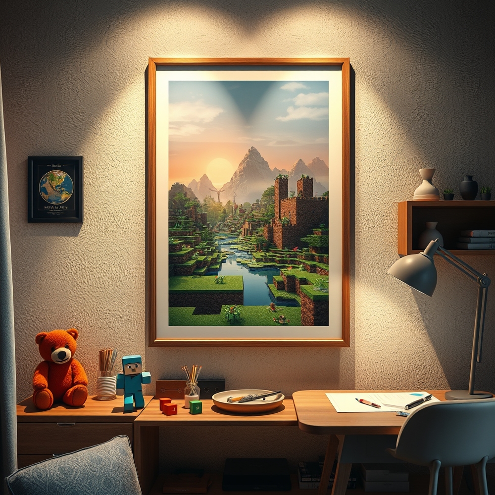 minecraft poster in action