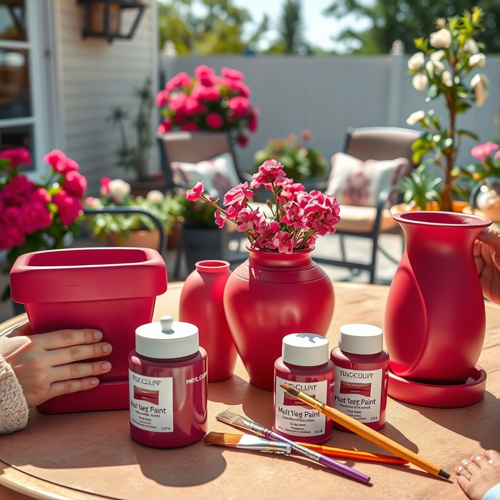 acrylic paint in action
