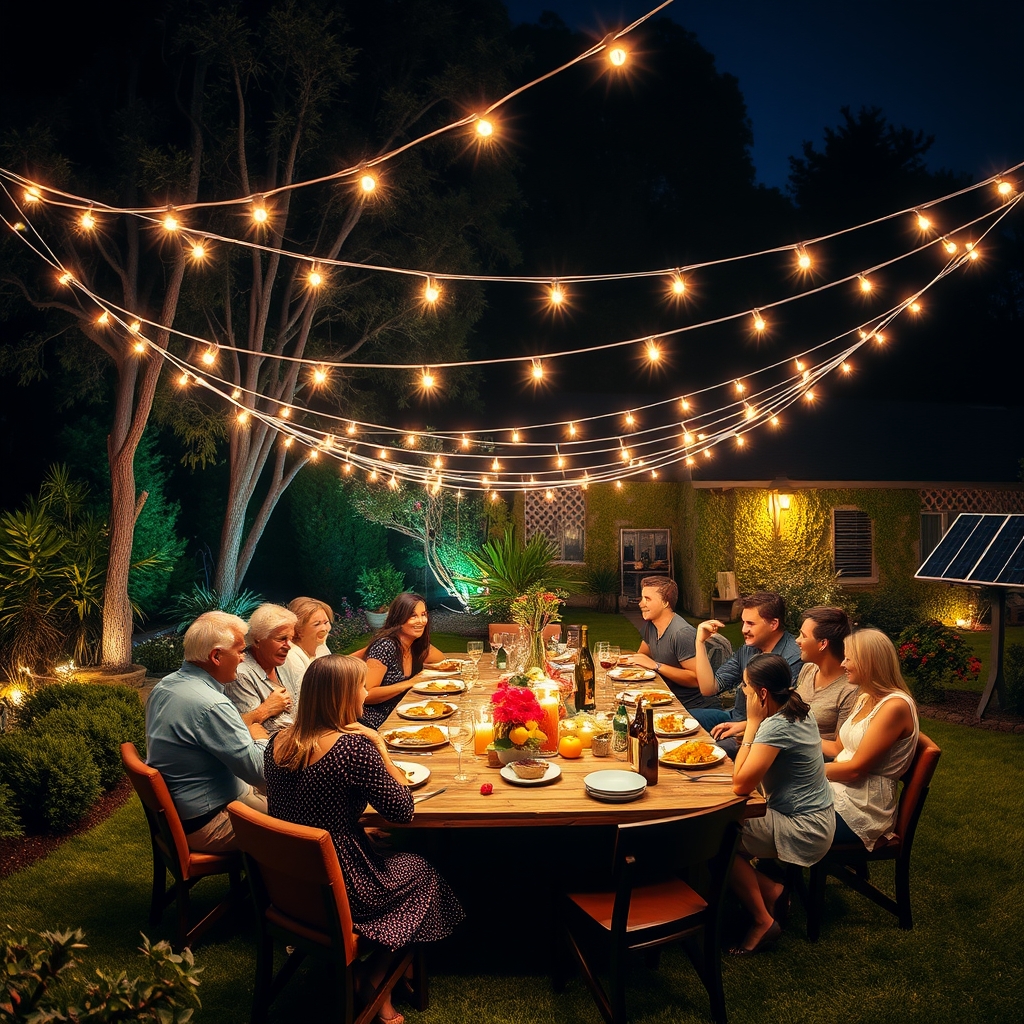 outdoor solar string lights - Illustration 3