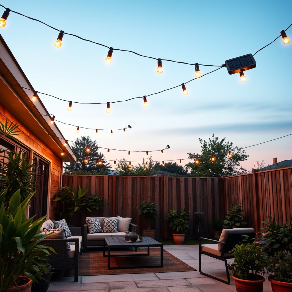 outdoor solar string lights - Illustration 1