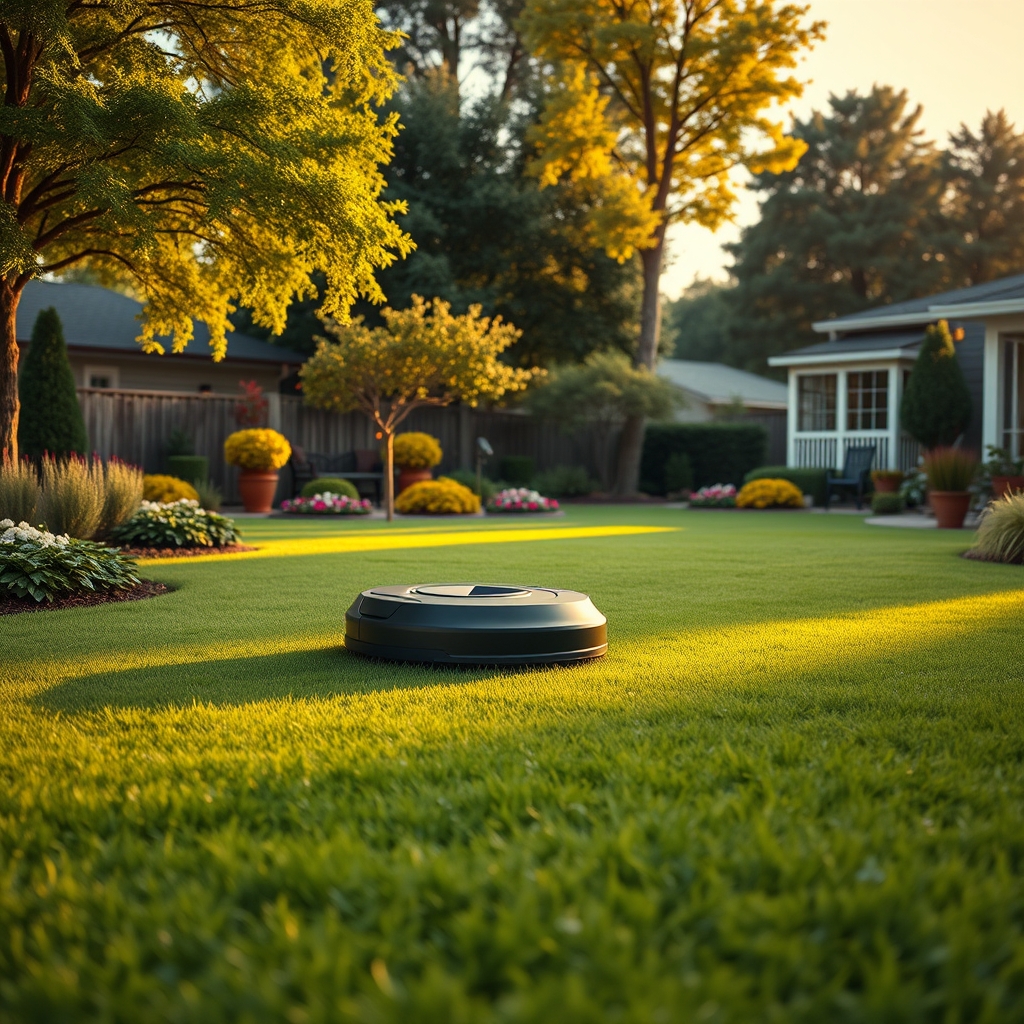 wire-free robot mower large yard - Illustration 1