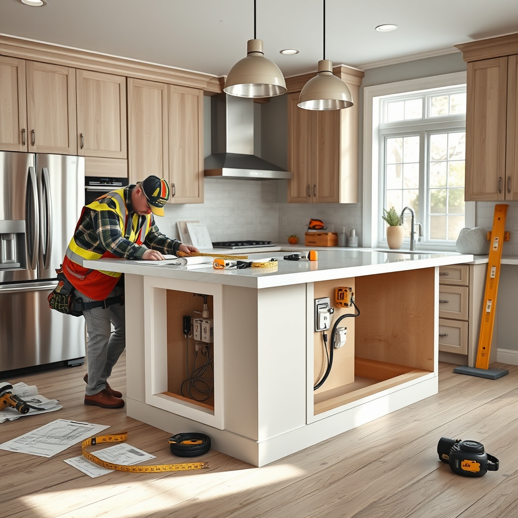 kitchen island with seating - Illustration 2