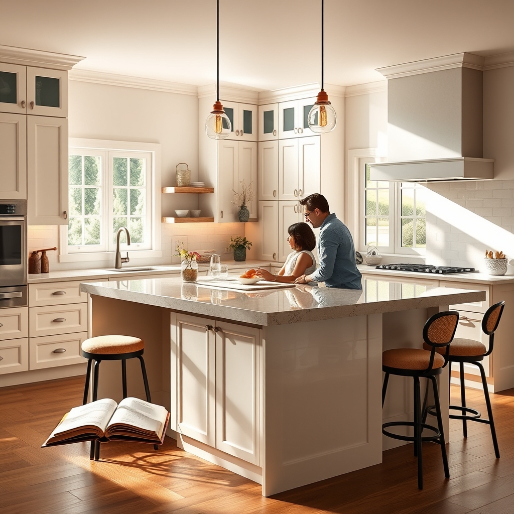 kitchen island with seating - Illustration 3