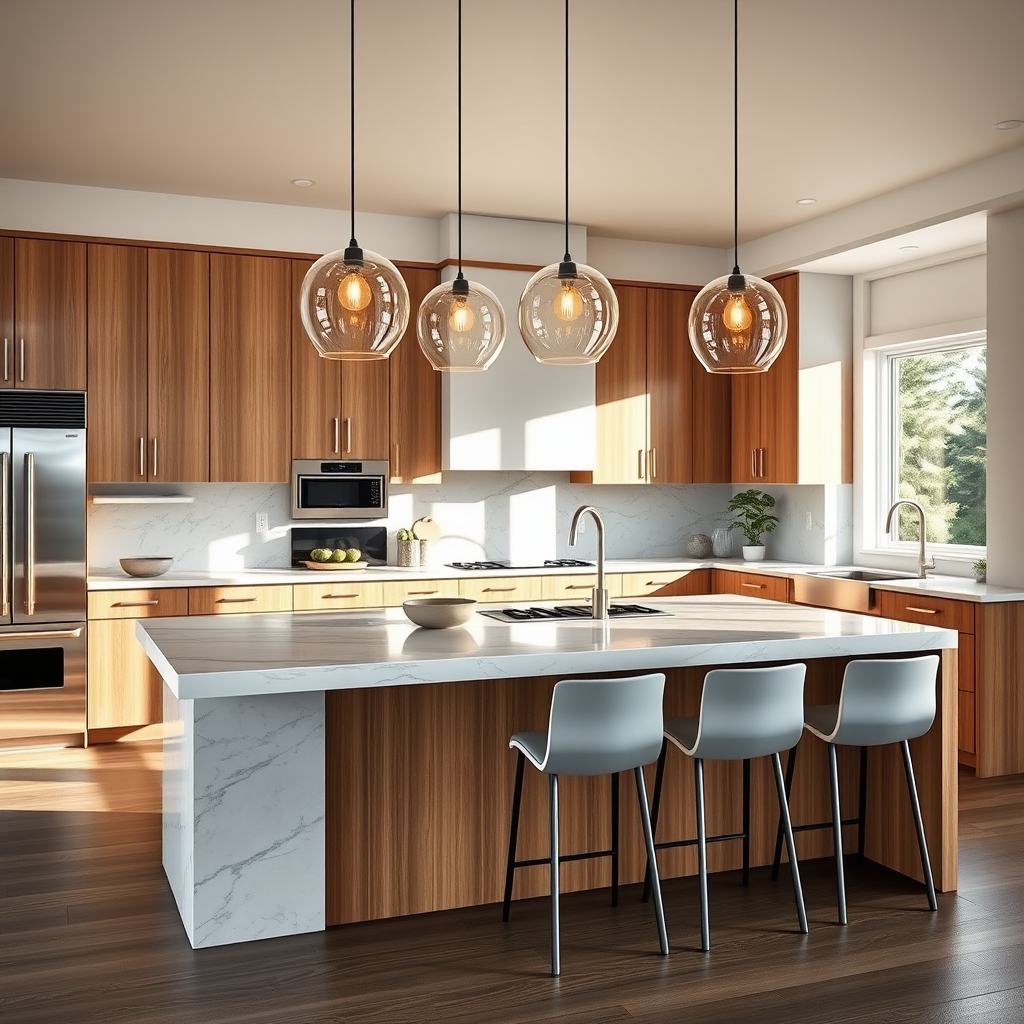 kitchen island with seating - Illustration 1
